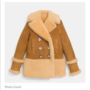 Coach shearling peacoat